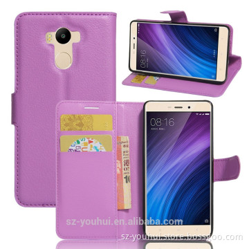 Latest version flip wallet cover case for xiaomi Redmi 4